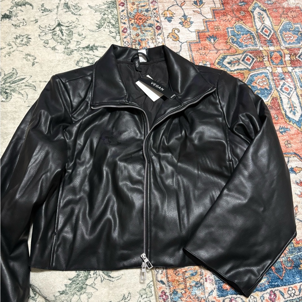 Divided Black Leather Jacket